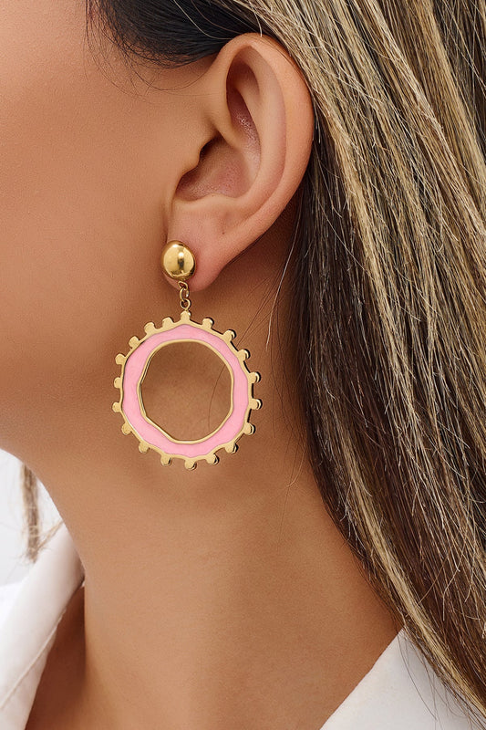 Pembe Mine Halka Küpe