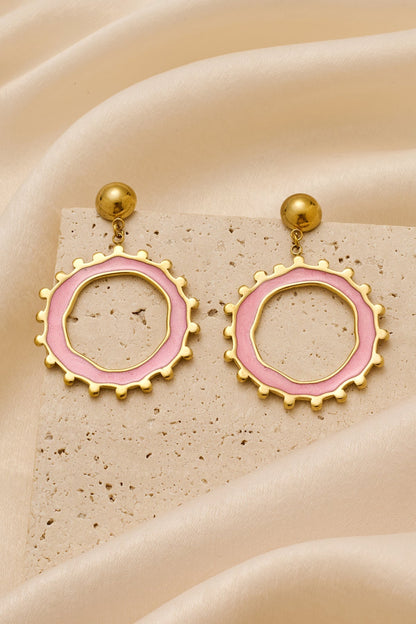 Pembe Mine Halka Küpe